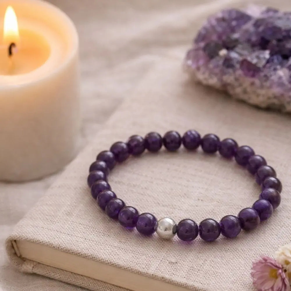 Bracelet Améthyste – Paix intérieure & lumière retrouvée