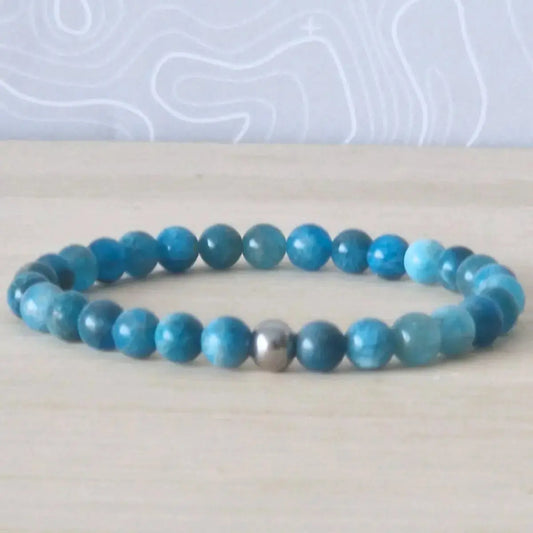 Bracelet Apatite bleue 