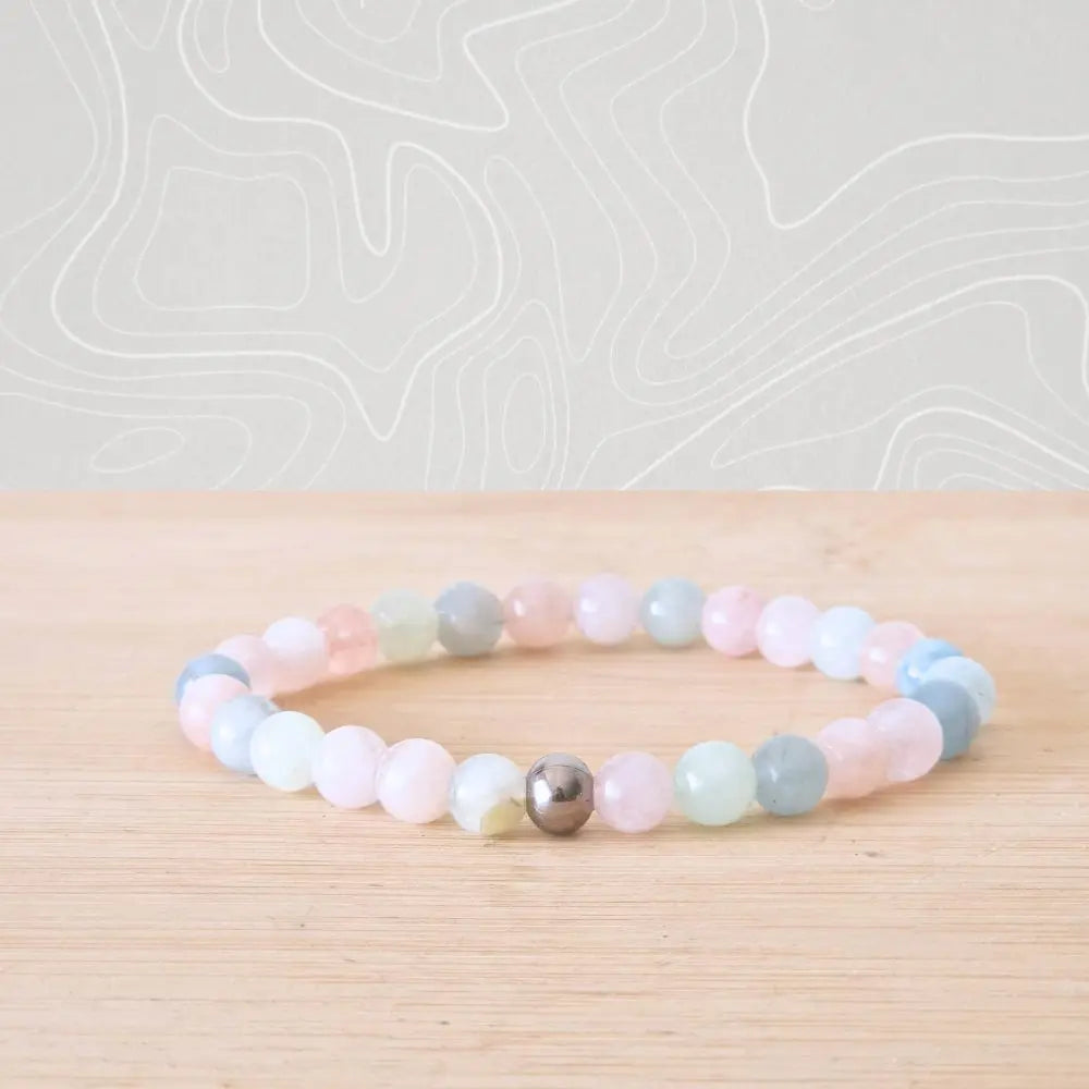 bracelet beryl perles 6mm en pierres naturelles