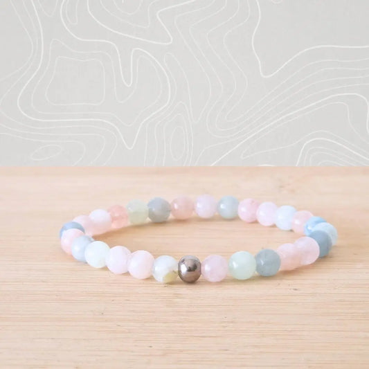 bracelet beryl perles 6mm en pierres naturelles