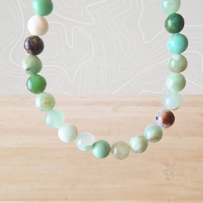 bracelet chrysoprase  perles 6mm en pierres naturelles  zoom