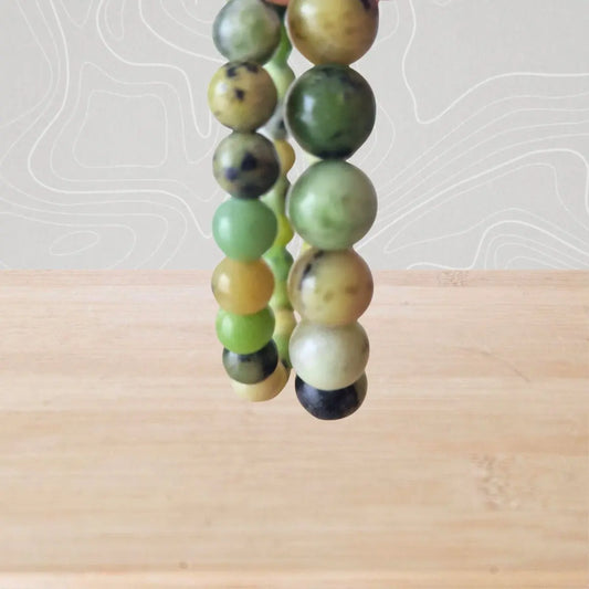 bracelet chrysoprase citron en perles  et 8mm