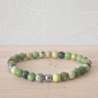 bracelet chrysoprase citron en perles 6 mm