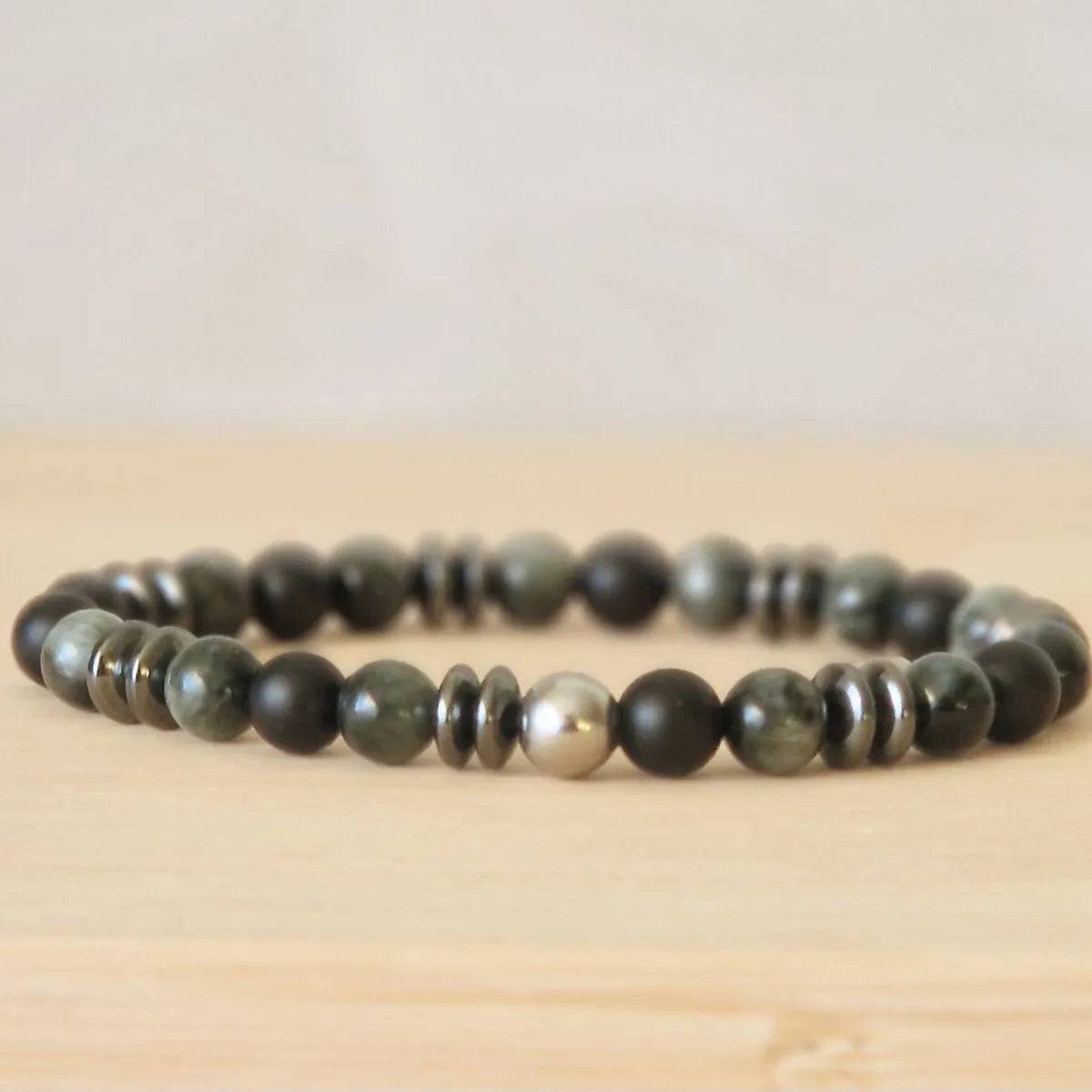 Bracelet Homme Œil d'Aigle - Onyx - Hématite 