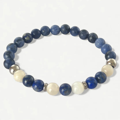 Bracelet Homme Pierre de Lune, Lapis Lazuli, Sodalite – Équilibre & Intuition