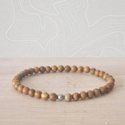 Bracelet Jaspe bois   