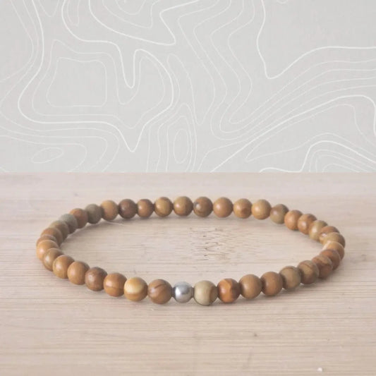 Bracelet Jaspe bois   