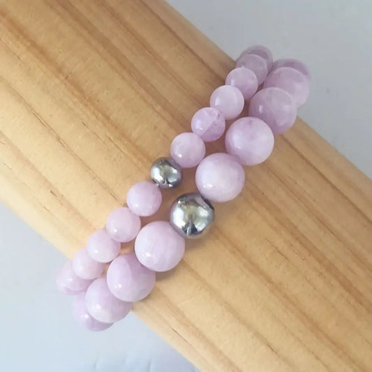 Bracelet en perles de Kunzite 6 ou 8 mm