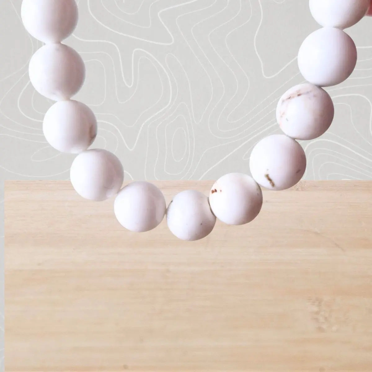 bracelet magnesite perles naturelles 8mm zoom