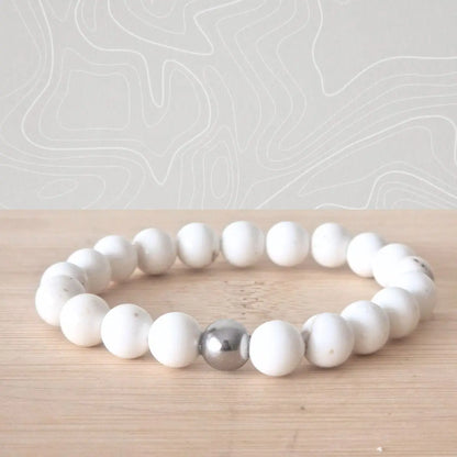 bracelet magnésite perles naturelles 8mm