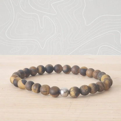 bracelet oeil tigre 6mm mat