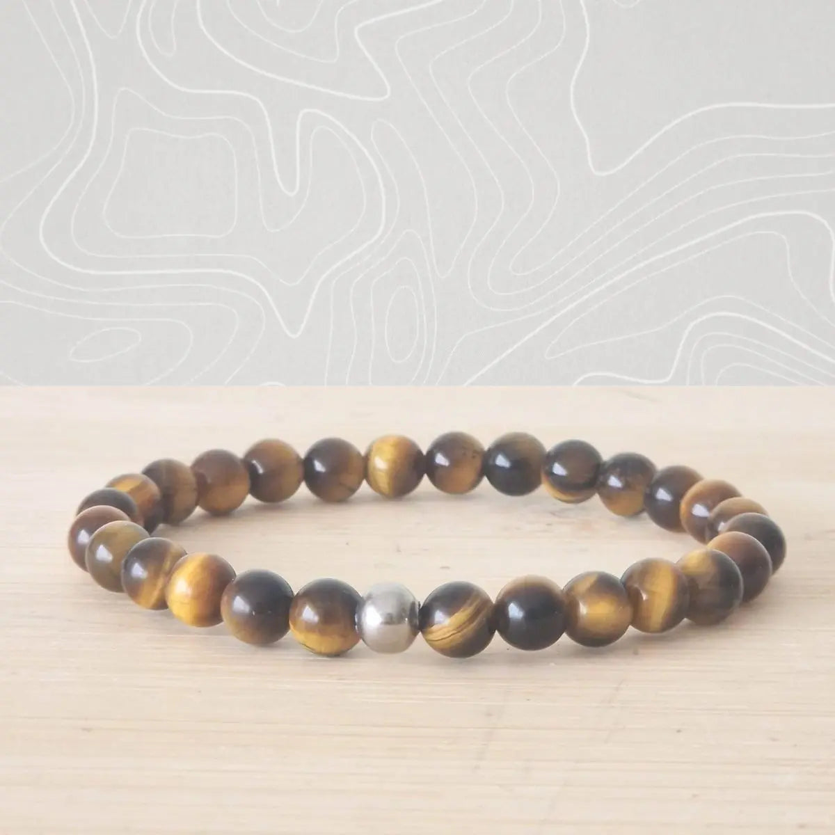 bracelet oeil tigre 6 mm poli qualité A+