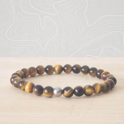 bracelet oeil tigre 6 mm poli qualité A+