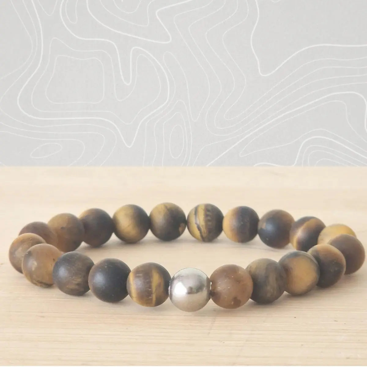 bracelet oeil tigre 8mm mat myrielle lithothérapie