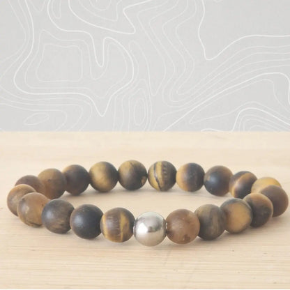 bracelet oeil tigre 8mm mat myrielle lithothérapie