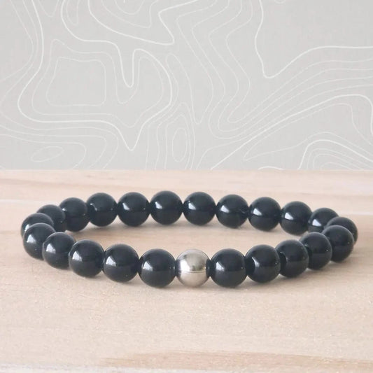 Bracelet Onyx noir 8mm - MyRielle Lithothérapie