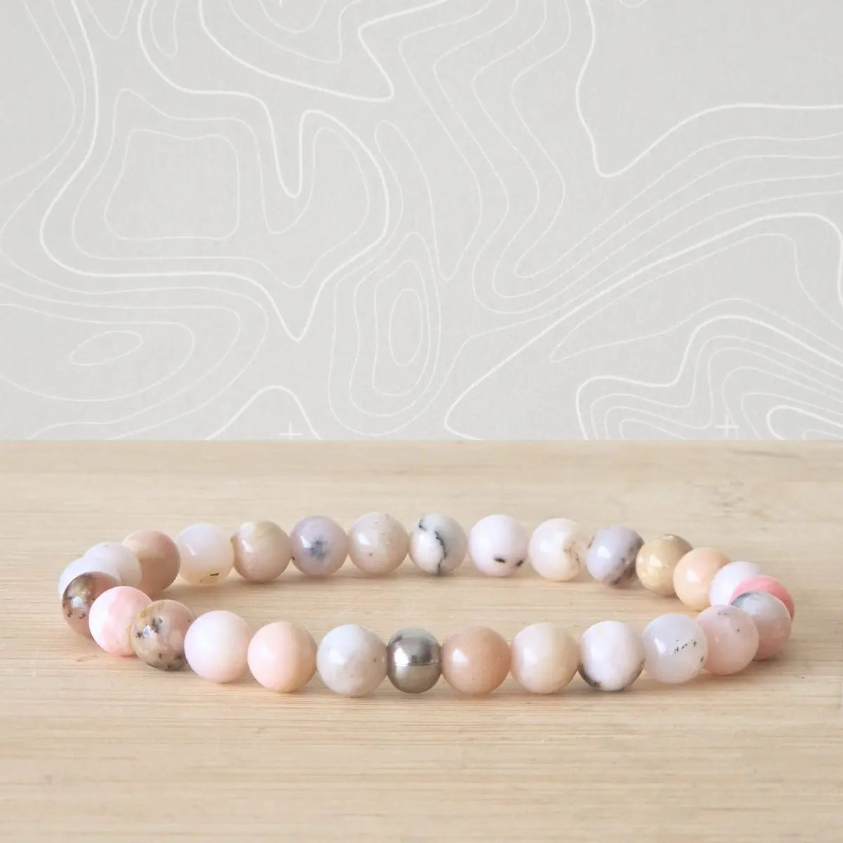 bracelet opale rose andes 6mm