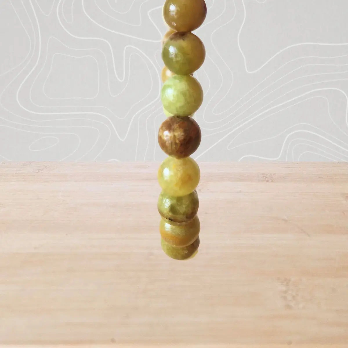 bracelet opale verte 6mm perles naturelles
