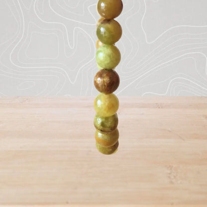 bracelet opale verte 6mm perles naturelles