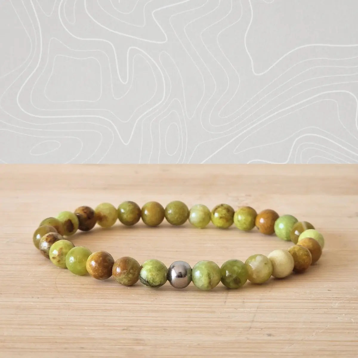 bracelet opale verte 6mm