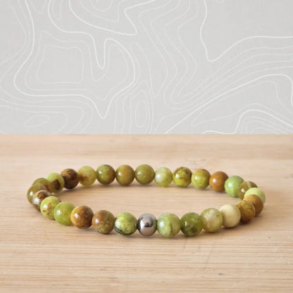 bracelet opale verte 6mm