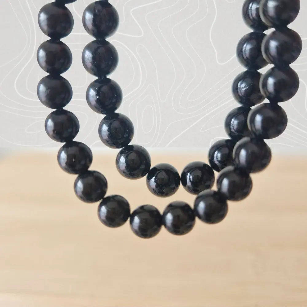 bracelet tourmaline noire 6  8mm myrielle lithothérapie