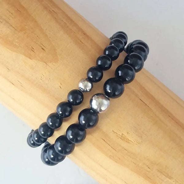 bracelet tourmaline noire 6  8mm myrielle lithothérapie