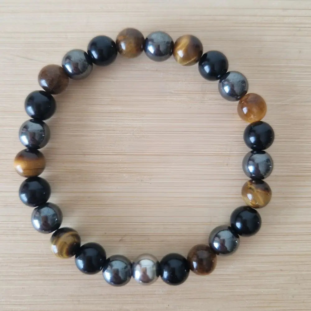 bracelet triple protection  8mm à plat