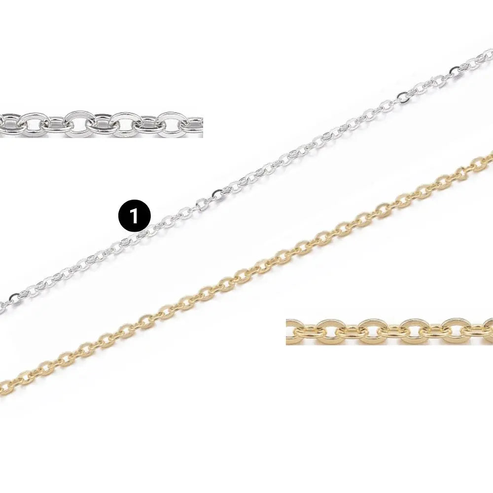 Chaine maille forçat en acier inoxydable  304 couleur argenté  femme