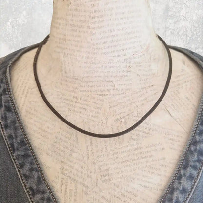 Cordon cuir rond 3 mm couleur noir pour pendentif 