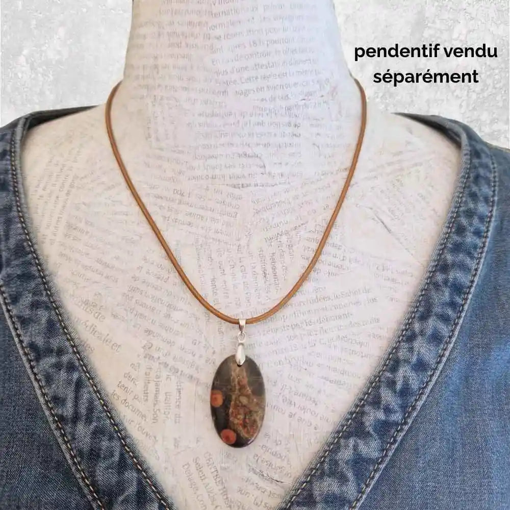 Cordon cuir rond 2 mm couleur bronze