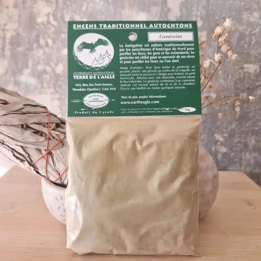 Poudre encens genevrier canadien - Terre de l'aigle