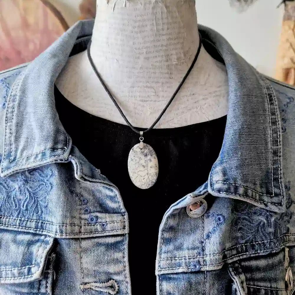 Pendentif Agate Dendrite - Paix Intérieure, Confiance & Ancrage