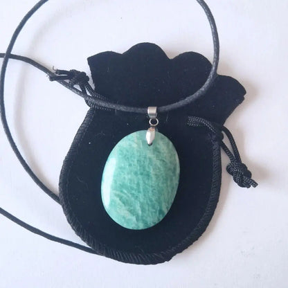 Pendentif Amazonite ovale - qualité AA+ 