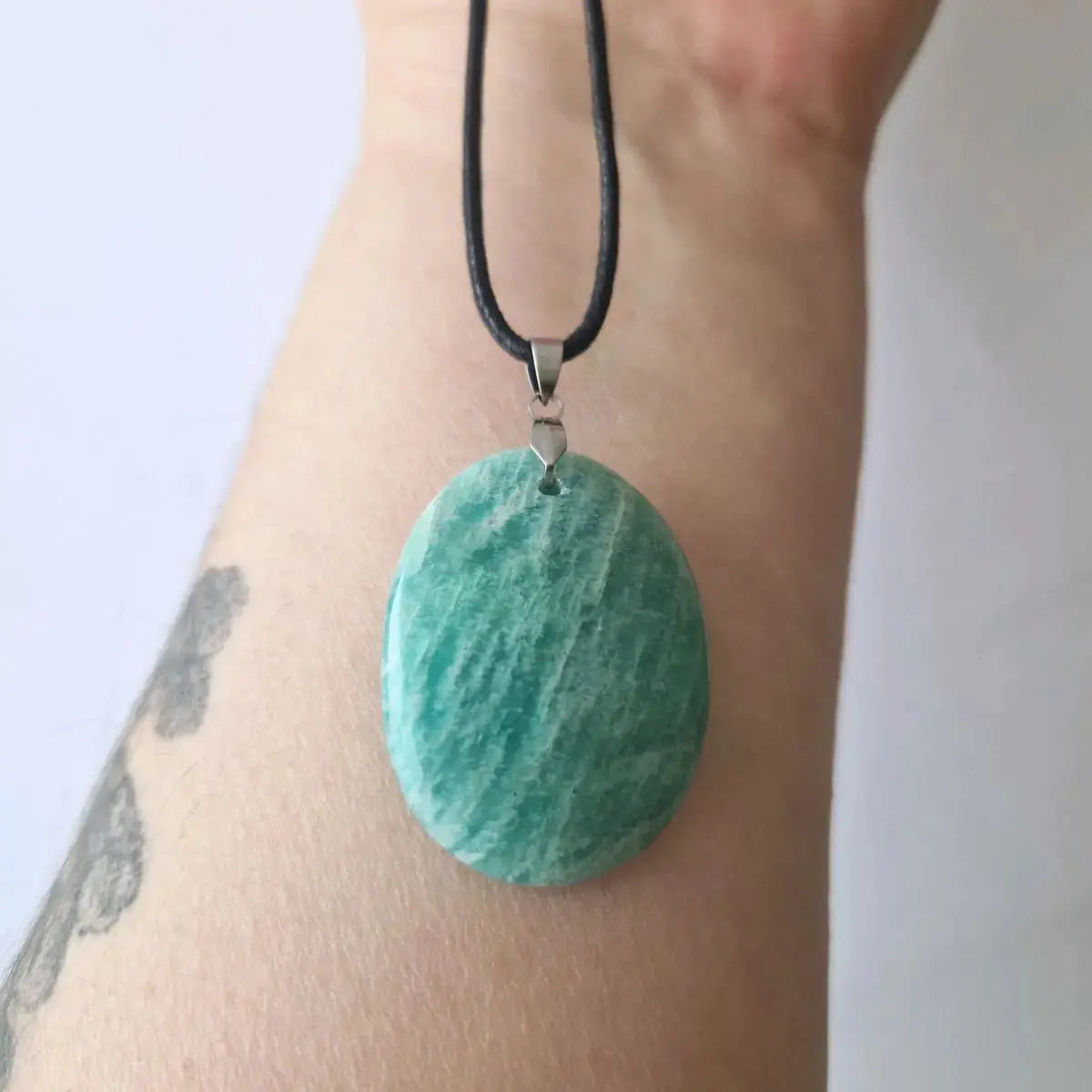 Pendentif Amazonite ovale - qualité AA+ 