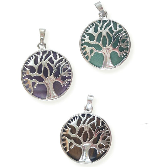 Pendentif Arbre de Vie – Pierres Naturelles & Énergie