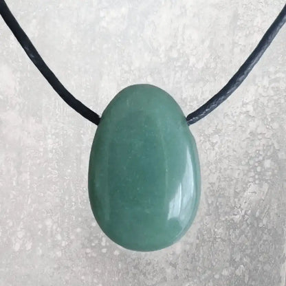 Pendentif Aventurine Verte - pierre percée   