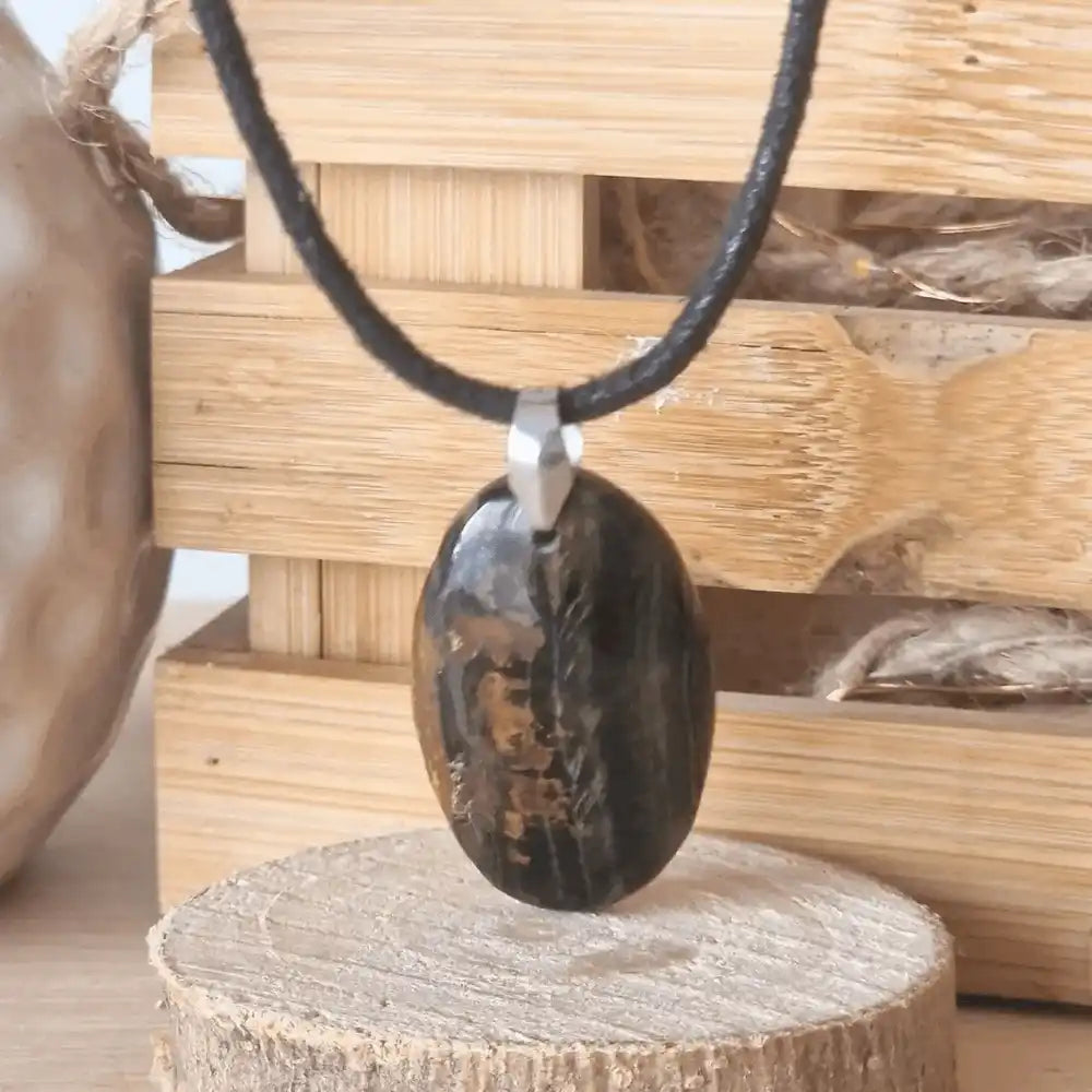 Pendentif Œil Faucon - cabochon   