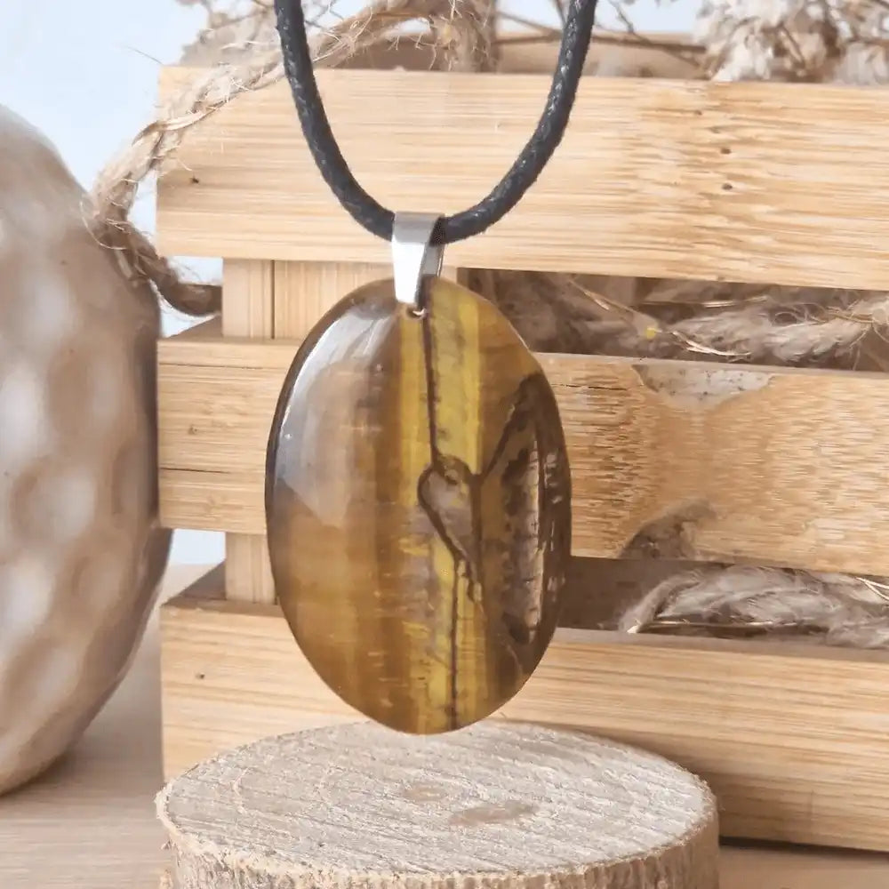 Pendentif cabochon Œil de Tigre   