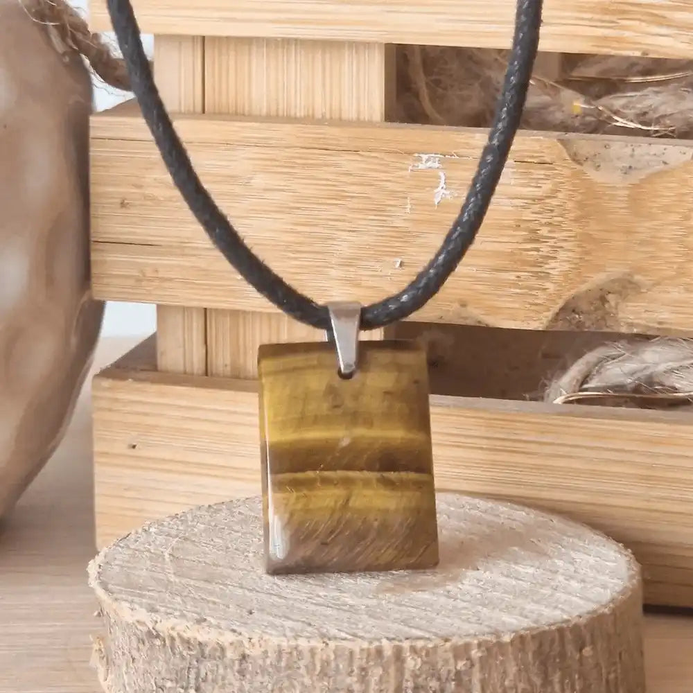 Pendentif cabochon Œil de Tigre   