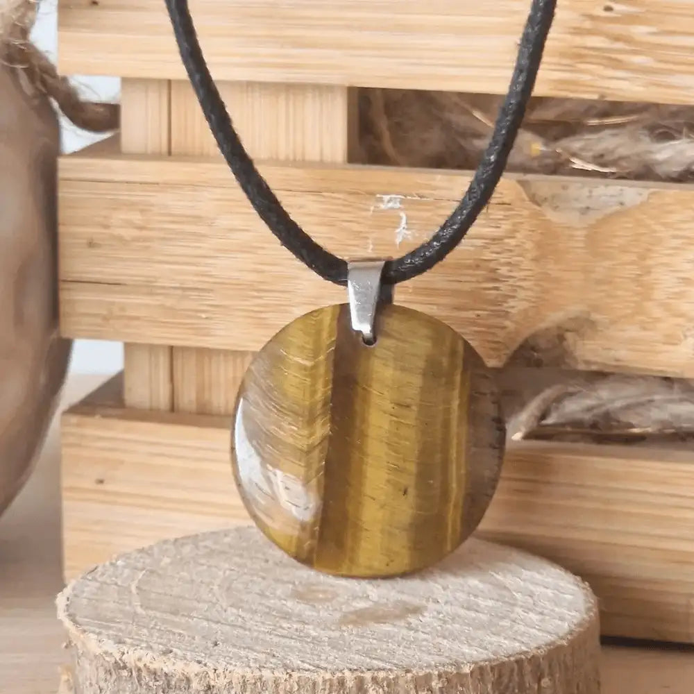 Pendentif cabochon Œil de Tigre   