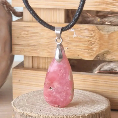 pendentif cabochon rhodocrosite