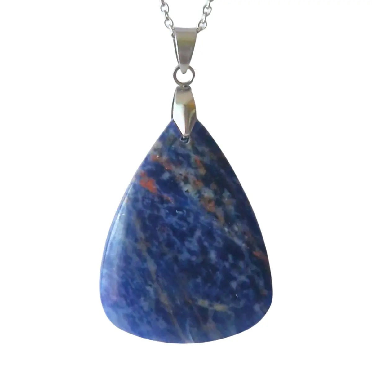 Pendentif cabochon sodalite forme triangulaire