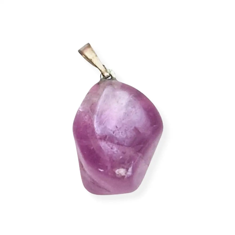 pendentif fluorite violette pierre roulée