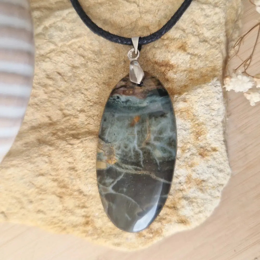 pendentif jaspe polychrome n°1 zoom