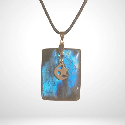 Pendentif Labradorite bleue - Charms Etoile 