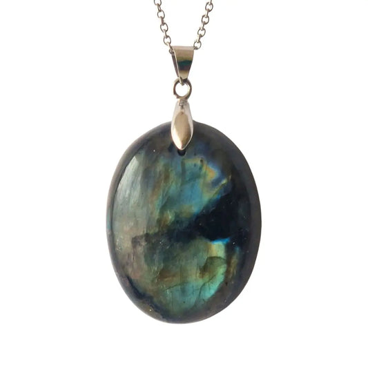 pendentif labradorite verte recto