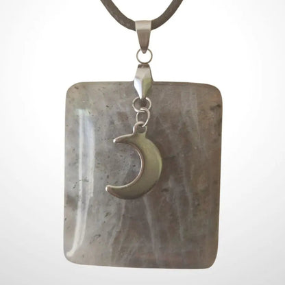 Pendentif Labradorite violette - Charms  Lune 