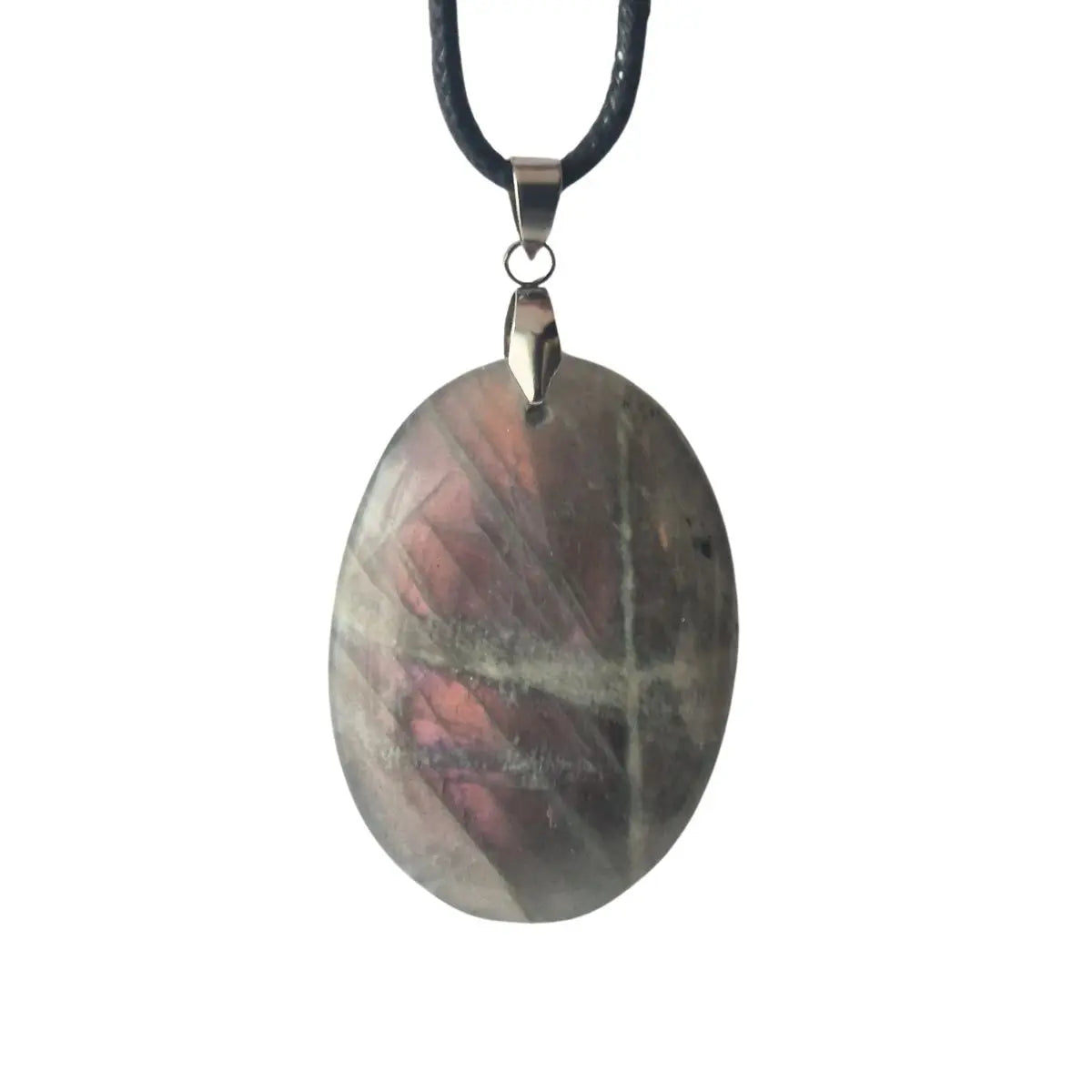 Pendentif Labradorite violette - forme ovale - MyRielle Lithothérapie