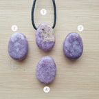 pendentif lépidolite pierre percée choix